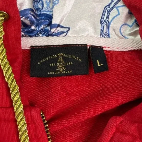 Christian Audigier Hooded Zip zip Sweatshirt